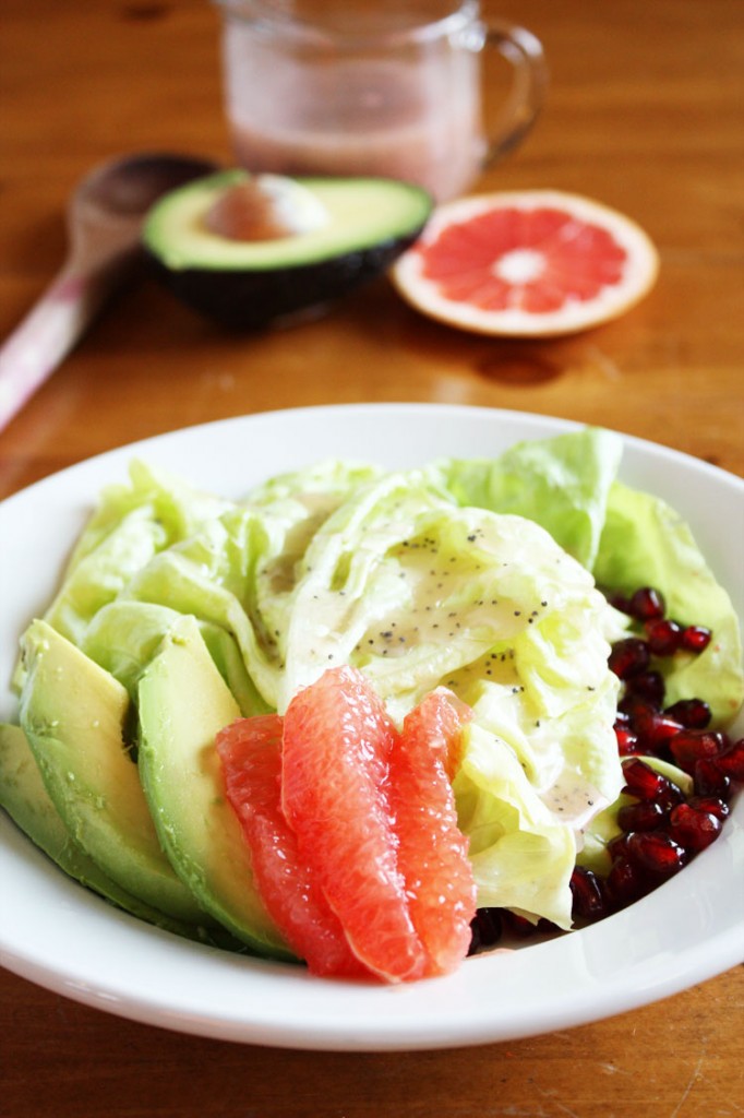 Foodie Friday Avocado & Grapefruit Salad with Poppy seed Dressing by Lulu the Baker.