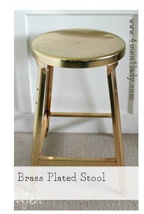 Brass plated stool.