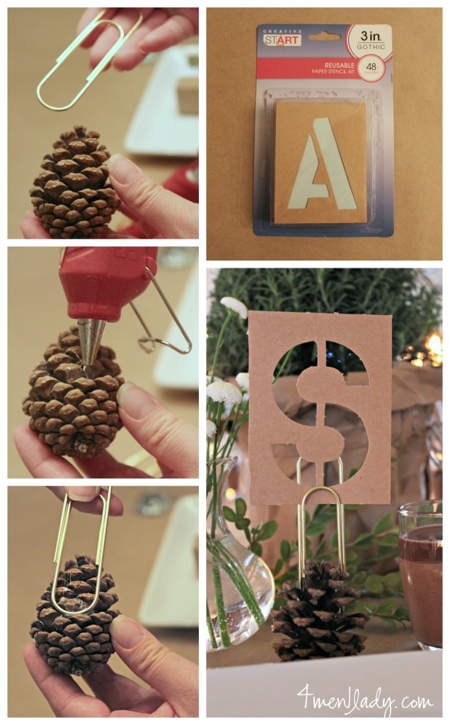 pine cone place card